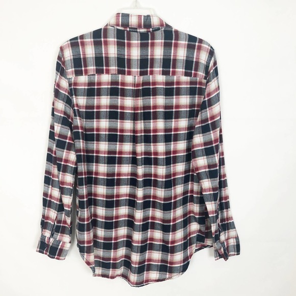 Beach Lunch Lounge 1/2 Button Plaid Women's Shirt - Picture 6 of 10